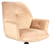 Krzesło tapicerowane Boogie II 45x44 cm beżowe stylowe krzesło obrotowe z metalowymi nogami krzesło glamour