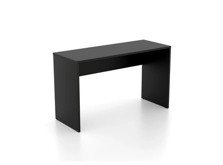 Biurko Agapi 130 cm czarne stylowe oraz funkcjonalne do biura gabinetu lub pokoju młodzieżowego