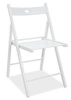 Krzesło składane Smarty 40x43 cm białe nowoczesne oraz funkcjonalne drewniane krzesło ogrodowe