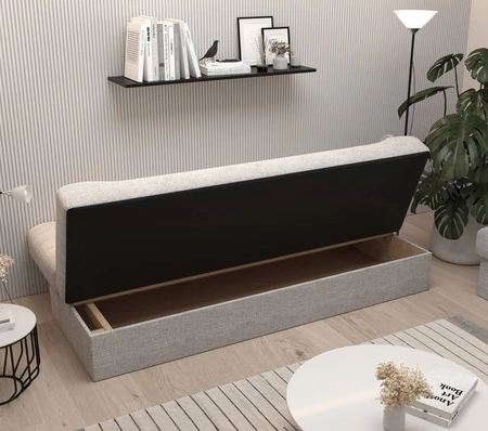 Kanapa rozkładana Segni grafitowa bardzo wygodna wersalka doskonała do każdego stylu wnętrza