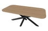Stół Lyon 90x185 cm dąb lindberg / czarny nowoczesny stół do jadalni osadzony na stylowych nogach typu pająk regulacja wysokości