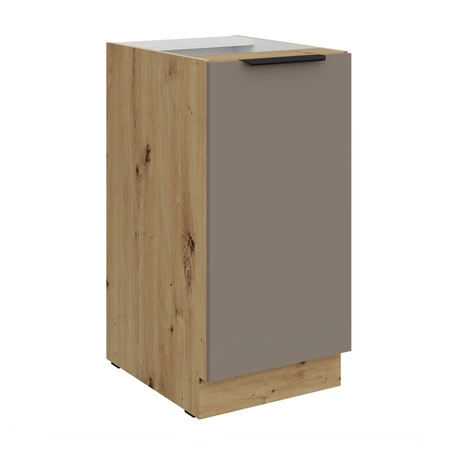 Szafka kuchenna stojąca z półką Fiuggi Ar 40 D 1F BB szafka odporna na uszkodzenia wykończenie frontów w technologii anti fingerprint