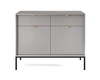 Komoda z szufladami Lovro 104 cm szara nowoczesny design zachwyci miłośników wyrazistych wnętrz