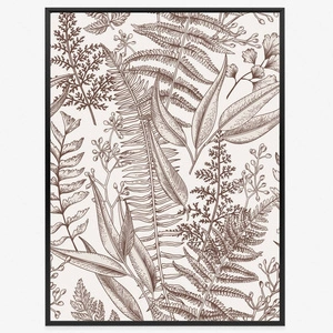 Plakat polne rośliny vintage 70x100 plakat w ramie precyzyjny wydruk ze stylową grafiką doskonała dekoracja do salonu lub sypialni