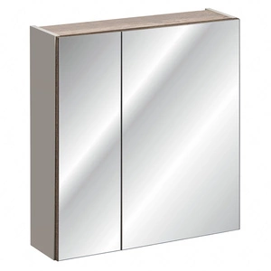 Szafka łazienkowa wisząca z lustrem Santa Fe 60 cm szary krzemowy elegancka szafka doskonale uzupełniająca aranżację łazienki