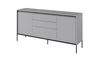 Komoda z szufladami Trend 166 cm szara funkcjonalna komoda o wyjątkowym designie ryflowane fronty z subtelnym oświetleniem