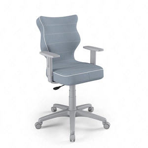 Krzesło do biurka Duo arktyczny błękit dopasowane do wzrostu 146-176,5 cm ergonomiczne krzesło obrotowe z regulowanymi podłokietnikami