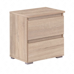 Szafka nocna z szufladami Simple dąb sonoma funkcjonalny mebel do sypialni lub pokoju młodzieżowego