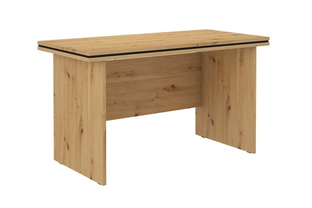 Biurko Makana dąb artisan zapewnia dużo miejsca do pracy i ogrom miejsca na potrzebne rzeczy z blatem 56mm