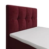 Łóżko kontynentalne Manhattan 90x200 bordowe w nowoczesnym skandynawskim stylu z tapicerowanym zagłówkiem i zanóżkiem łóżko z pojemnikiem