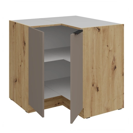 Szafka kuchenna narożna Fiuggi Ar 90x90 DN 2F BB szafka odporna na uszkodzenia wykończenie frontów w technologii anti fingerprint