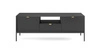 Szafka RTV Lovro 154 cm czarna nowoczesny design zachwyci miłośników wyrazistych wnętrz