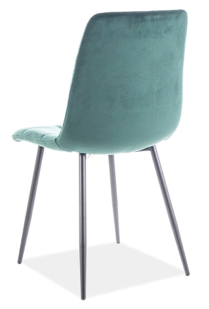 Krzesło tapicerowane Lima 41x45 cm zielone stylowe oraz funkcjonalne krzesło z metalowymi nogami