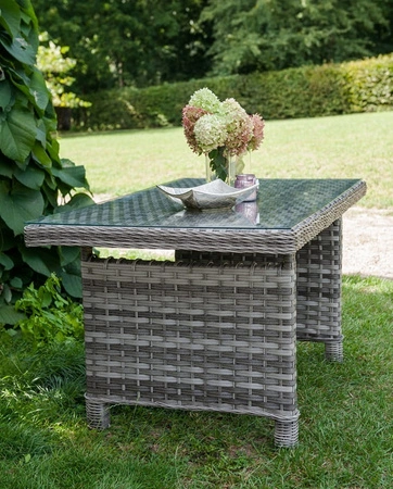 Stół ogrodowy Divino 90x150 cm szary popiel elegancka konstrukcja idealny na taras odporny na szkodliwe warunki atmosferyczne