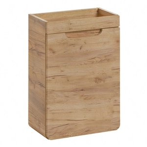 Szafka pod umywalkę Aruba 40 cm dąb craft złoty nowoczesna szafka do łazienki oryginalny zaokrąglony kształt korpusu
