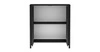 Komoda Malumi 103 cm czarna elegancka i funkcjonalna komoda do nowoczesnych wnętrz subtelny wzór jodełki na frontach push to open
