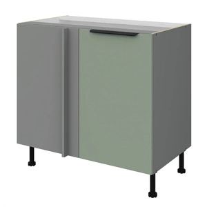 Szafka kuchenna narożna dostawiana Treviso Ant 105 ND 1F BB lewa fronty szafki kuchennej wykończone w technologii anti fingerprint