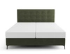 Łóżko kontynentalne Irvine 180x200 zielone stylowe łóżko z pojemnikiem na pościel wygodne wezgłowie zachwyca eleganckim designem