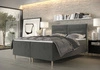 Łóżko kontynentalne Voltera 140x200 szary w nowoczesnym skandynawskim stylu z charakterystycznym wezgłowiem