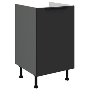 Szafka kuchenna stojąca z szufladą i półką Alatri Ant 50 D 1F 1S BB fronty szafki kuchennej wykończone w technologii anti fingerprint