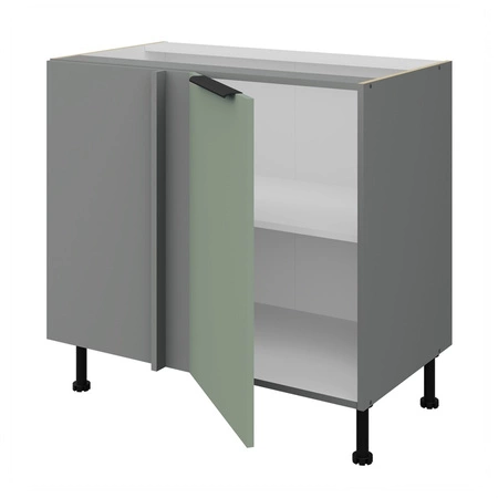 Szafka kuchenna narożna dostawiana Treviso Ant 105 ND 1F BB lewa fronty szafki kuchennej wykończone w technologii anti fingerprint