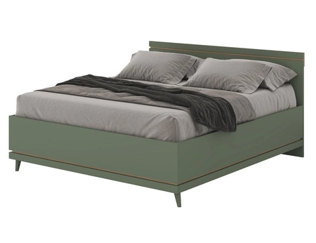 Łóżko Scandia 180x200 cm zielone nowoczesny styl idealne łóżko na wysokich nogach z wysokim zagłówkiem do sypialni lub pokoju młodzieżowego