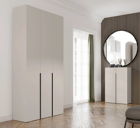 Szafa Slim 80 cm beżowa funkcjonalna i stylowa szafa do salonu sypialni lub przedpokoju idealna do niewielkich przestrzeni