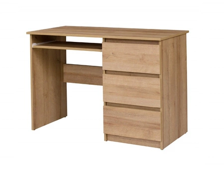 Biurko z szufladami Simple 110 cm dąb riviera funkcjonalny mebel do pokoju młodzieżowego lub biura 