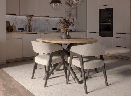 Szafka kuchenna stojąca z szufladą i półką Soela 50 D 1F 1S BB metalowe uchwyty krawędziowe szafka odporna na działanie wilgoci i uszkodzenia