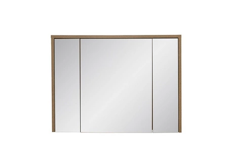 Szafka łazienkowa wisząca z lustrem Hampton 100 cm dąb huton funkcjonalna szafka nad umywalkę modny element dekoracyjny