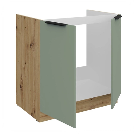 Zestaw mebli kuchennych Treviso Ar 255 cm stylowe szafki kuchenne z frontami wykonanymi w technologii anti fingerprint metalowe uchwyty