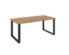 Stół Taunton 185x90 cm dąb lancelot / czarny prosta forma mebla wzbogacona o stylowe czarne nogi w stylu loftowym blat odporny na rozlanie cieczy