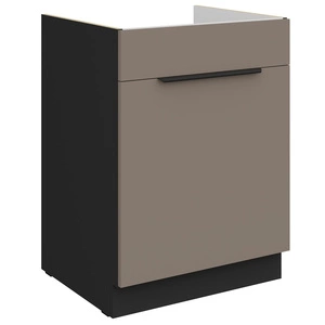 Szafka kuchenna pod zlewozmywak z szufladą Fiuggi Bl 60 ZL 1S BB fronty szafki kuchennej wykończone w technologii anti fingerprint