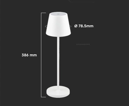 Lampka nocna Wise biała 2W 3000K elegancka lampa do sypialni w stylu nowoczesnym konstrukcja z mobilną stacją ładowania