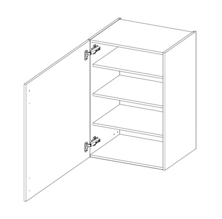 Szafka kuchenna wisząca Alpine 60 G-108 1F szafka odporna na parę wodną rozlaną ciecz i wysoką temperaturę