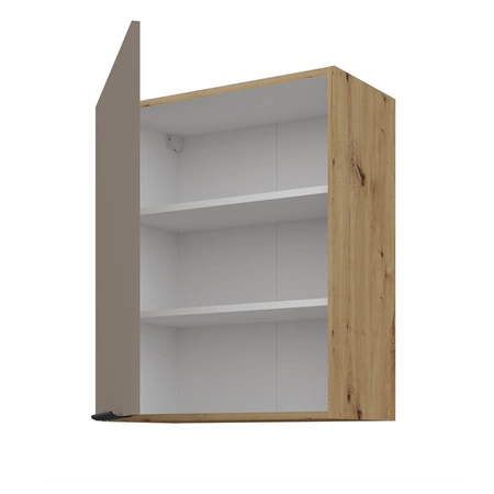 Zestaw mebli kuchennych Fiuggi Ar 255 cm stylowe szafki kuchenne z frontami wykonanymi w technologii anti fingerprint metalowe uchwyty