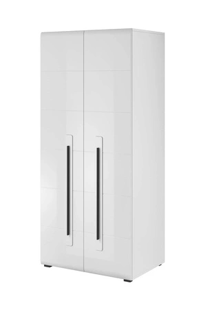 Szafa Tulsa 90 cm biała / biały połysk idealna do salonu lub sypialni w stylu nowoczesnym lub klasycznym