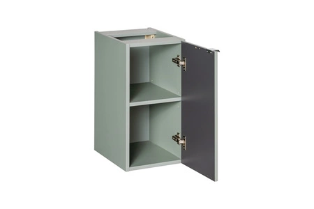 Zestaw mebli łazienkowych Line Reed Green szałwiowy / dąb coast evoke designerskie szafki łazienkowe stylowe pionowe ryflowania