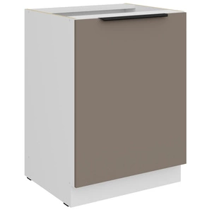 Szafka kuchenna stojąca z półką Fiuggi Wh 60 D 1F BB szafka odporna na uszkodzenia wykończenie frontów w technologii anti fingerprint