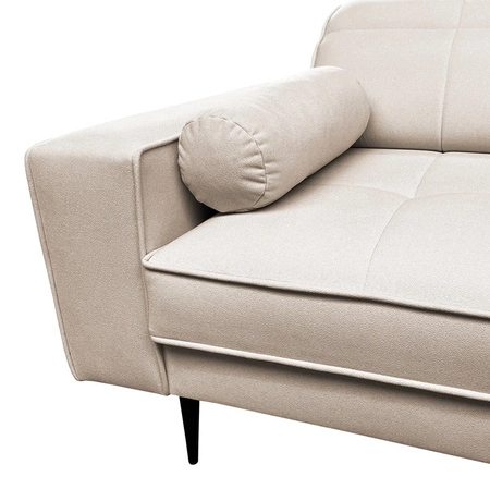 Narożnik Samos beżowy prawostronny nowoczesny design prosta i stylowa bryła wpisująca się w każdą aranżację regulowane zagłówki