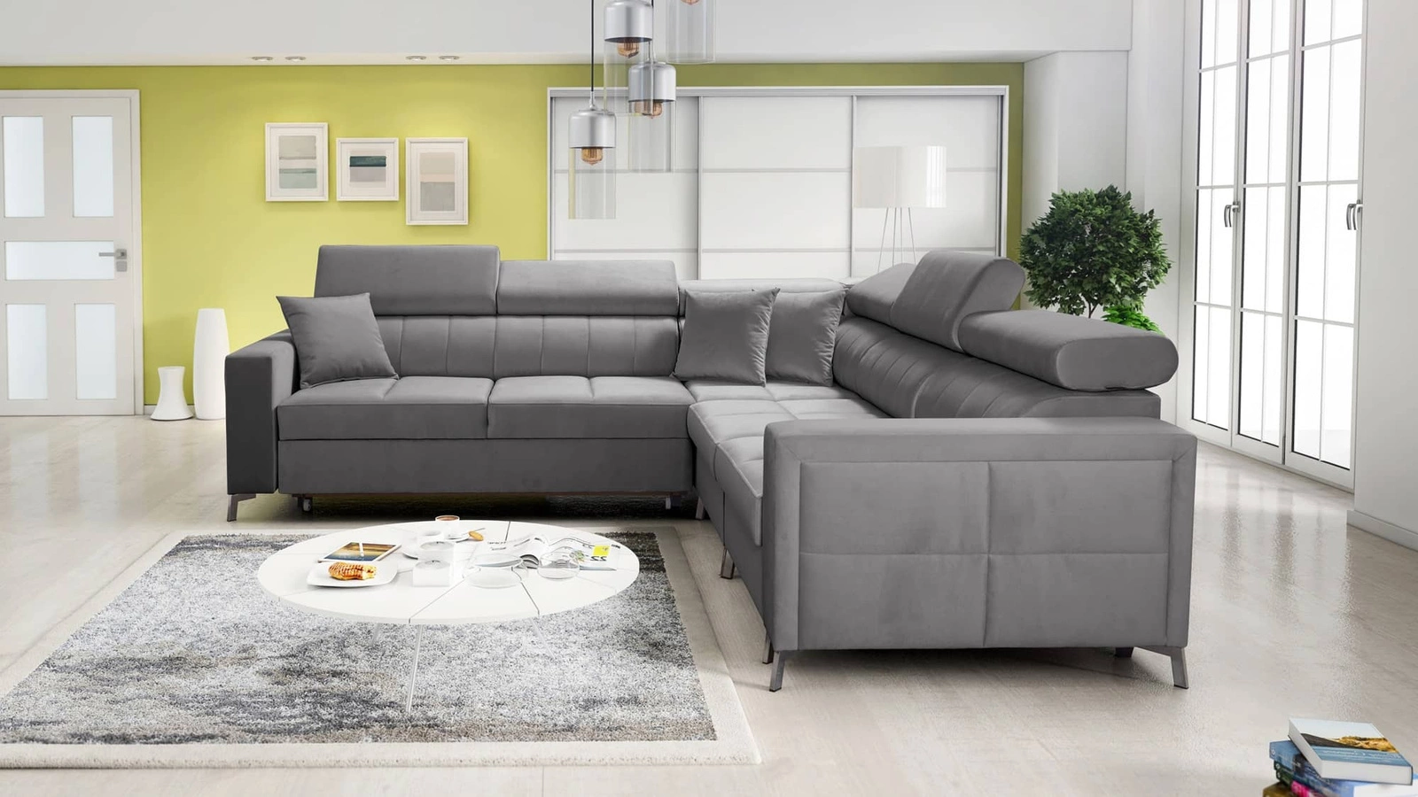 Narożnik z funkcją spania Nausa IV Narożnik do salonu Narożnik rozkładany Rogówka do salonu