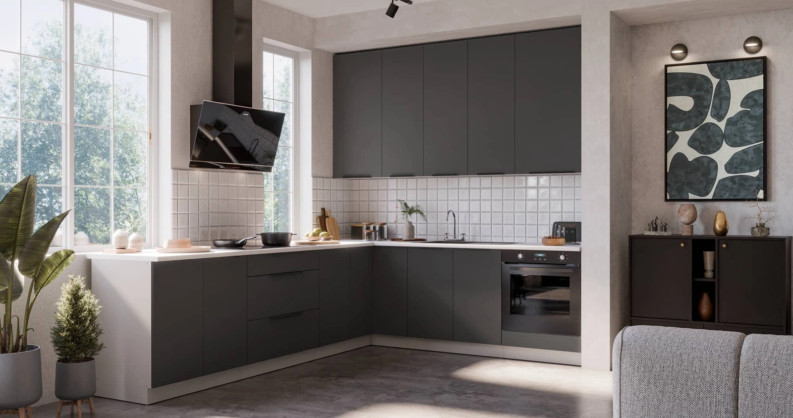 Zestaw mebli kuchennych Aversa Wh