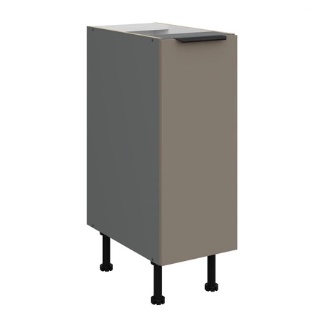 Zestaw mebli kuchennych Fiuggi Ant 300 cm stylowe szafki kuchenne z frontami wykonanymi w technologii anti fingerprint metalowe uchwyty