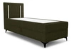 Łóżko kontynentalne Norco 90x200 zielone stylowe łóżko z pojemnikiem oświetlenie umieszczone w zagłówku nadaje wyjątkowości