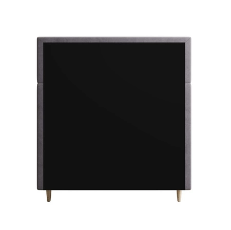 Łóżko kontynentalne Bing 90x200 jasny szary w nowoczesnym skandynawskim stylu z tapicerowanym zagłówkiem łóżko z pojemnikiem