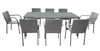 Zestaw mebli ogrodowych Sottile szary duży zestaw mebli technorattanowych wygodna konstrukcja doskonała ozdoba każdego ogrodu