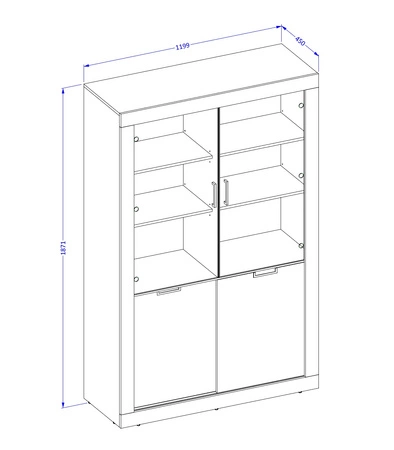 Zestaw mebli do salonu Tudor dąb samdal / czarny stylowe meble o ciekawym designie z drzwiami przesuwnymi meblościanka do salonu
