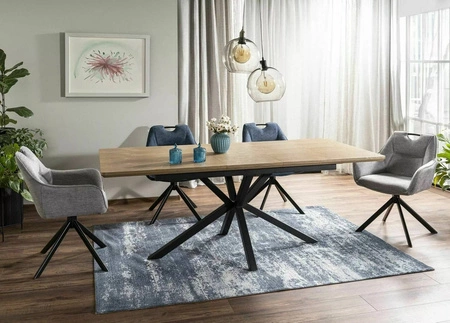 Krzesło tapicerowane Remo Brego szare nowoczesne krzesło obrotowe z metalowymi nogami stylowe krzesło kubełkowe