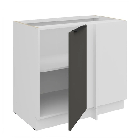 Szafka kuchenna narożna dostawiana Aversa Wh 105 ND 1F BB prawa fronty szafki kuchennej wykończone w technologii anti fingerprint