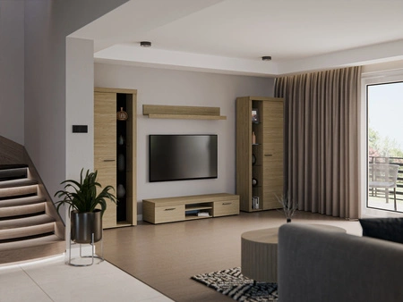 Meblościanka Rene XL dąb olejowany doskonała meblościanka dla miłośników nowoczesnych aranżacji o eleganckim charakterze